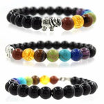 7 Chakra Elephant Charm Women Bracelet