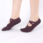 Women Dance Five Toe Backless Short Pilates Socks