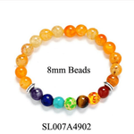 7 Chakra Men Women Natural Lava Stone Beads Bracelet