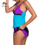 Hot Summer 2 Piece Tankini Bottom Push Up Swimsuit Sport - Plus Sizes