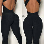 Summer Sexy Backless Push Up Fitness Jumpsuit