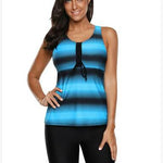 Strappy Hollow-Out Back Tankini Swimsuits For Women