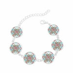 6 Flower Bracelets Colorful Chain for Men Women