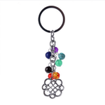 Fashion Yoga Healing Natural Stone 7 Chakra Key chain