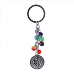 Fashion Yoga Healing Natural Stone 7 Chakra Key chain