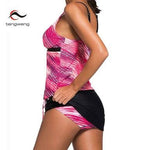 Hot Summer 2 Piece Tankini Bottom Push Up Swimsuit Sport - Plus Sizes
