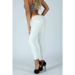 White Color Eco-Leather Pants Lifts & Supports
