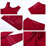 Women's Fitness Sets Tank Top And Stripe Leggings - Two Pieces Set
