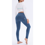 High Waist Blue Denim Lifts & Supports