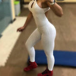 Summer Sexy Backless Push Up Fitness Jumpsuit