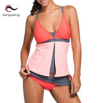 Hot Summer 2 Piece Tankini Bottom Push Up Swimsuit Sport - Plus Sizes