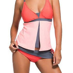 Hot Summer 2 Piece Tankini Bottom Push Up Swimsuit Sport - Plus Sizes
