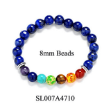 7 Chakra Men Women Natural Lava Stone Beads Bracelet