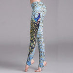 Peacock Stirrup Yoga Leggings With Hiney Trainer™