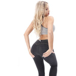 Mid Waist Denim Jeans  Lifts & Supports