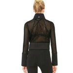 Shell Jacket's cropped bomber style scuba-inspired double-face fabric