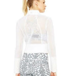 Shell Jacket's cropped bomber style scuba-inspired double-face fabric