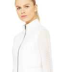 Shell Jacket's cropped bomber style scuba-inspired double-face fabric