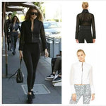 Shell Jacket's cropped bomber style scuba-inspired double-face fabric
