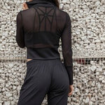 Shell Jacket's cropped bomber style scuba-inspired double-face fabric