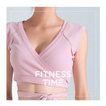 Yoga Cotton Cardigan Wrap With Long Ties Sleeveless  Shirts