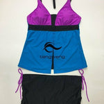 Hot Summer 2 Piece Tankini Bottom Push Up Swimsuit Sport - Plus Sizes