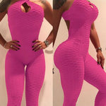 Summer Sexy Backless Push Up Fitness Jumpsuit