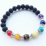 7 Chakra Healing Lava Stone Men Women Bracelet