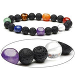 7 Chakra Lava Natural Stones Women Bracelet