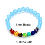 7 Chakra Men Women Natural Lava Stone Beads Bracelet