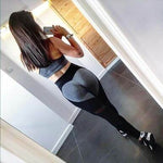 Black/Gray Heart-Mesh Leggings