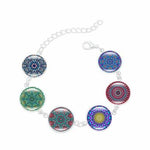 6 Flower Bracelets Colorful Chain for Men Women