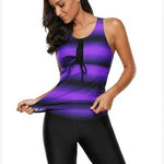 Strappy Hollow-Out Back Tankini Swimsuits For Women