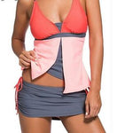 Hot Summer 2 Piece Tankini Bottom Push Up Swimsuit Sport - Plus Sizes