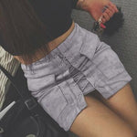 Lace-Up Suede Skirt