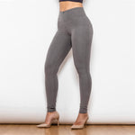 Olive Green High Waist Cotton Pants Lift & Support