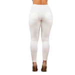 White High Waist Cotton Pants Lift & Support