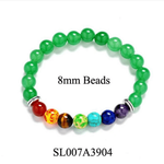 7 Chakra Men Women Natural Lava Stone Beads Bracelet