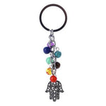 Fashion Yoga Healing Natural Stone 7 Chakra Key chain