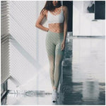 Olive Green Mesh Sports Leggings