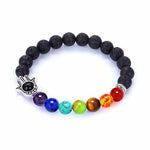7 Chakra Lava Natural Stone Bracelets For Women