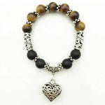 7 Chakra Multi color Stone Brown Women  Bracelet
