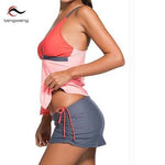 Hot Summer 2 Piece Tankini Bottom Push Up Swimsuit Sport - Plus Sizes