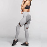 Black/Gray Heart-Mesh Leggings