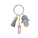 Stone Chakra Key Chain Ring Pendant For Bag