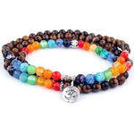 7 Chakra lotus Tree Charm Bracelet Yoga stone Bracelet For Women Men