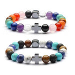 Multi color Chakra Women Yoga Natural Stones Bracelets
