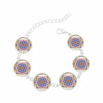 6 Flower Bracelets Colorful Chain for Men Women