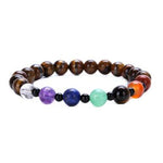 7 Chakra Multi-color Lava Healing Balance Women Bracelet