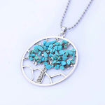 7 Chakra Tree Of Life Women Pendant Necklace